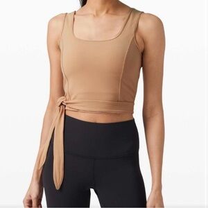 Women’s lululemon cropped tank top with side tie size 4